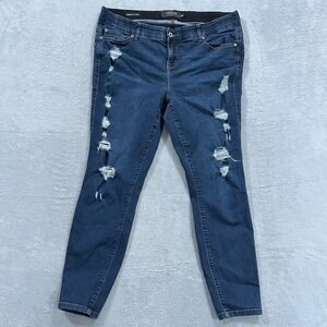 Torrid Premium Jeans Womens 20R Bombshell‎ Skinny Distressed High Rise Stretch